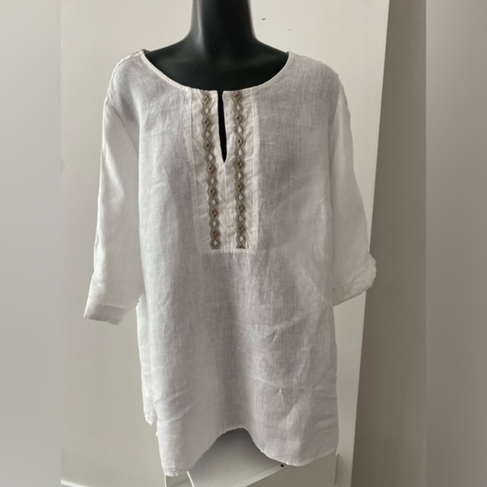 LA FEE Maraboute linen top/ tunic, size 42 ⭐️ Host Pick ⭐️